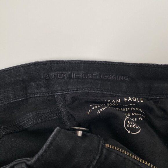 American Eagle Super High-Waisted Jegging Denim Jean - 4 X-Long - Picture 5 of 7